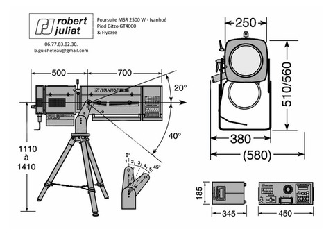 Lumière Poursuite HMI RSM 2500W Ivanhoé - Robert Juliat