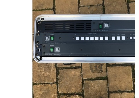 Lot distributeur Scaler et Sélecteur Kramer en Flight Case