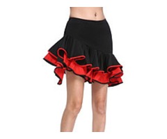 Tenue Jupe noir et rouge de danse de salsa