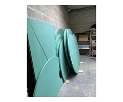 Socles en MDF vert menthe