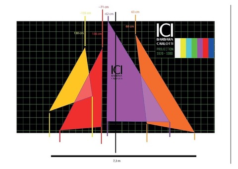 Décor voiles écran de projection x 4