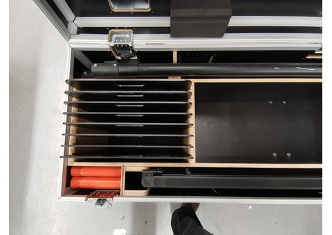 SYSTEME WENTEX PIPE AND DRAPE 8 MODULES FLIGHT CASE