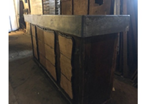 BAR comptoir en zinc pour décor