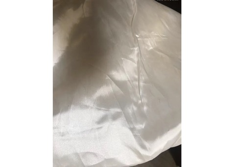 tissus soyeux polyester blanc