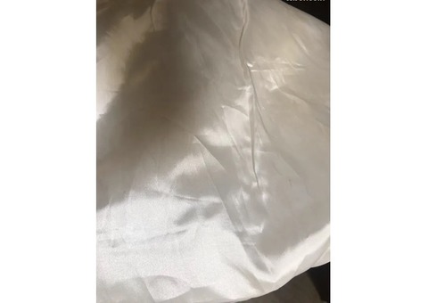 tissus soyeux polyester blanc