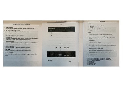 4 x Extendeur HDMI GEFEN PRO via Rj45 CAT5 minimum