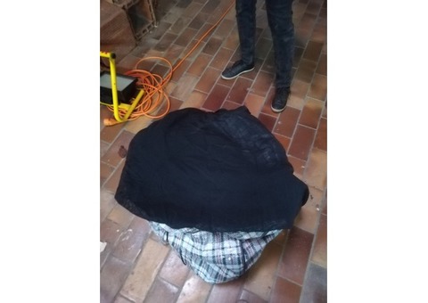 Vend tulle en coton noir 10 mx 615 m classé M1