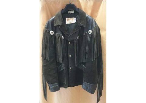 Blouson Biker cuir à franges