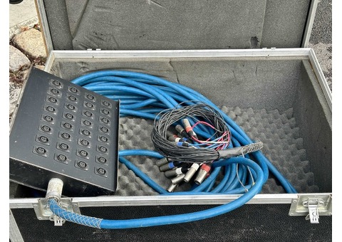 Câblage audio Multipaire son 32 paires XLR boitier 32 entrées longueur 30 m