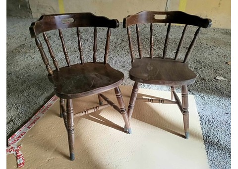 2 imposantes Chaises type Windsor vintage