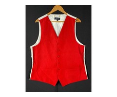 Gilet de costume rouge