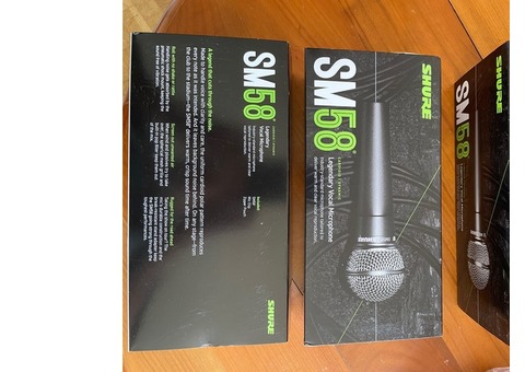 3 MICROS SM58 SHURE ETAT NEUF ET COMPLETS