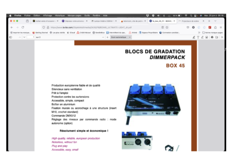 Gradateur RVE Box 45 4 entrées en 16A Dmx