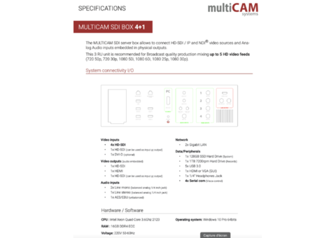 régie multicam pour captation et streaming
