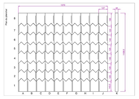 Plancher à pointe de Hongrie de 140 m2