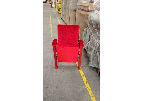Fauteuil velours rouge