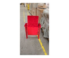 Fauteuil velours rouge
