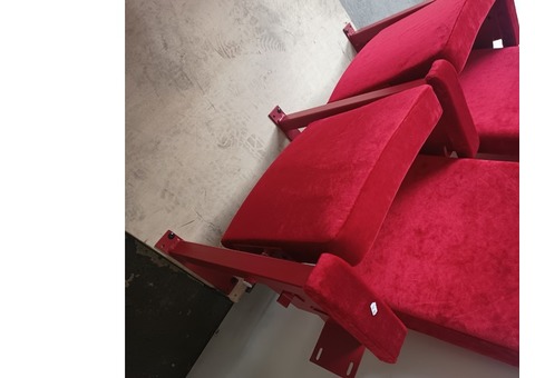 Fauteuil velours rouge
