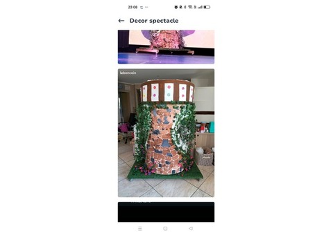 Tour bois et tissu