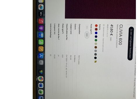 Rouleau velours de scène marque Gerriets neuf