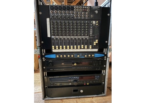 Ensemble sono racké complet Mackie 1402 VLZ Pro Denon Tascam