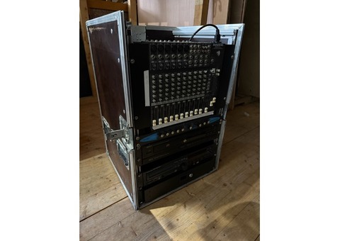 Ensemble sono racké complet Mackie 1402 VLZ Pro Denon Tascam