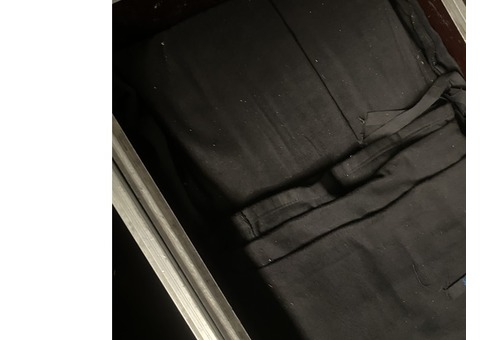 Pendrillonrideaux de scène coton noir L3m x H6m