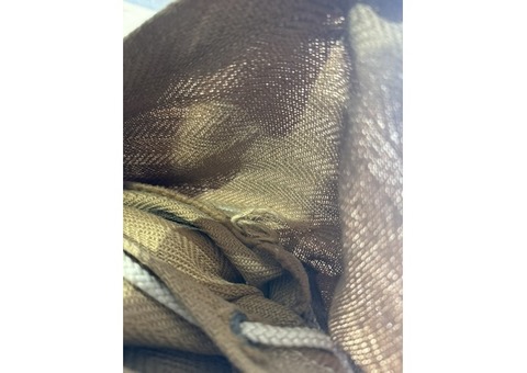 Grande toile de jute épaisse 8 m x 3 m avec œillets