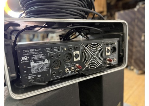 Lot enceintes pro McCauley SA121 câbles ampli Peavey CS800X offert à réparer