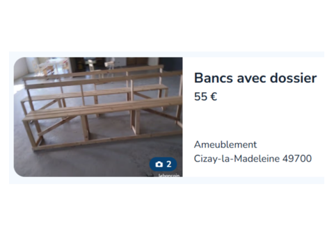 BANCS SAPIN AVEC DOSSIER