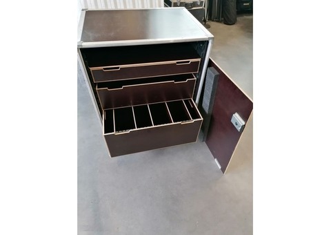 Flight case à bacs avec tiroirs et étagère amovibles RYTHMES ET SONS