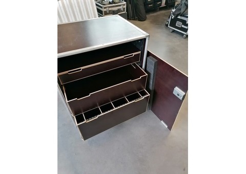 Flight case à bacs avec tiroirs et étagère amovibles RYTHMES ET SONS