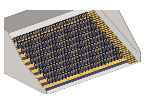 TRIBUNE NEUVE JAMAIS SERVIE 100 AUTOMATIQUE et DÉPLAÇABLE