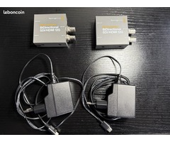 DEUX Blackmagic MicroConverter BiDirectional SDIHDMI MODÈLE 12G deux blocs dalimentation