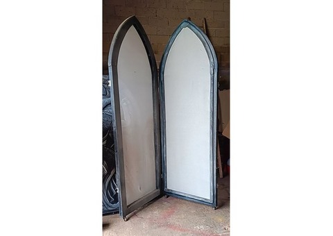 écran de paravent de projection tulle vitrail