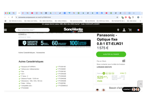 Optique grand angle Panasonic ETELW21