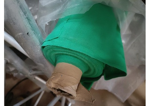 Tissu ignifugé VERT INCRUST coton gratté