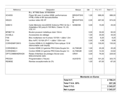 LOT MEDIAPLAYER BRIGHSTSIGN X3 avec commande