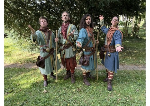 LOT DE 4 COSTUMES MÉDIÉVAUX COMPLETS TAILLE SML