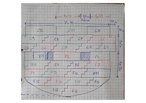 Plancher de scène forme demicirculaire
