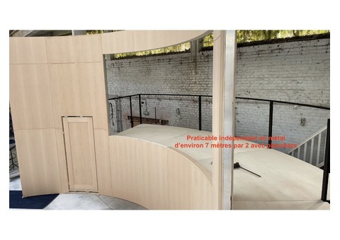 Décors arc de cercle doublé hêtre massif