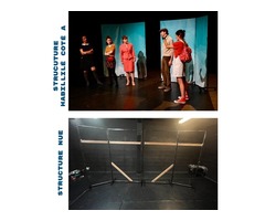 Décor modulable Structure acier démontable sur roulettes 800