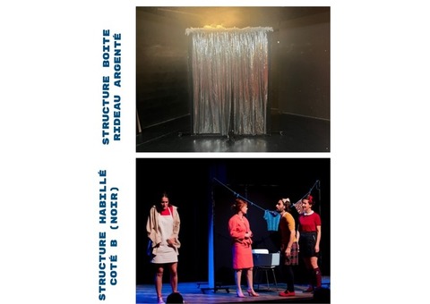 Décor modulable Structure acier démontable sur roulettes 800