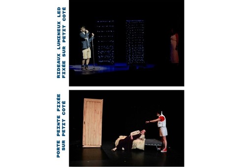 Décor modulable Structure acier démontable sur roulettes 800