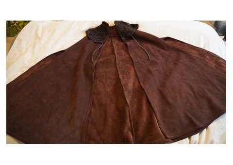 Cape costume mousquetaire cuir marron RAWBLADE