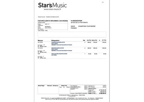 Enceintes et subs HK actifs