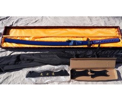 Sabre japonais Katana bleu neuf