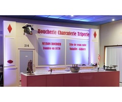 Décor façade de boucherie structure autoportante 5 m