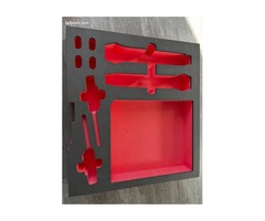 Inlay mousse sur mesure pour 2 microphones Shure