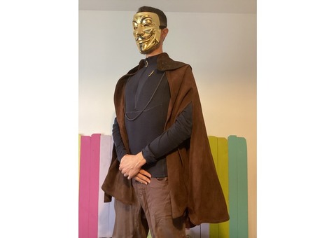 Cape en cuir costume duelliste Renaissance